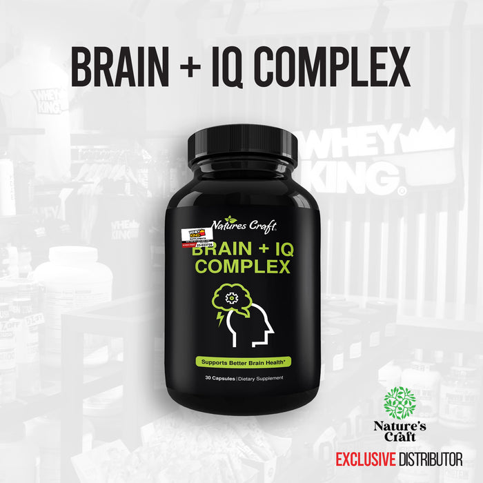 Natures Craft Brain + IQ Complex - 30 Capsules Exp. 08/31/2025