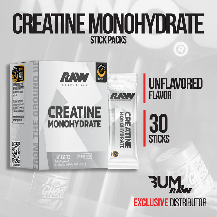 RAW CBUM Creatine Monohydrate Stick Packs