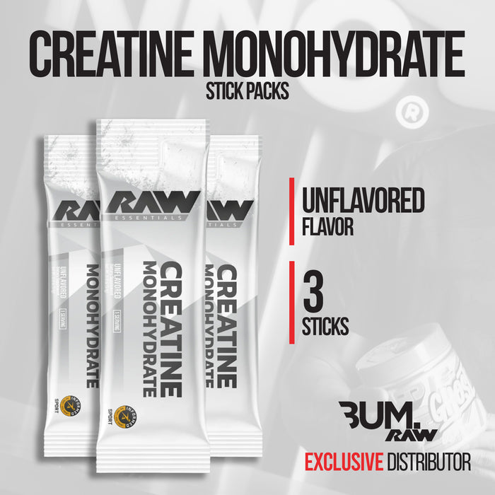 RAW CBUM Creatine Monohydrate Stick Packs