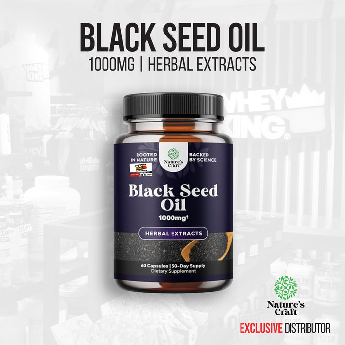 BUY1 GET 1 = Natures Craft Black Seed Oil - 60 Capsules Exp 05/31/2025