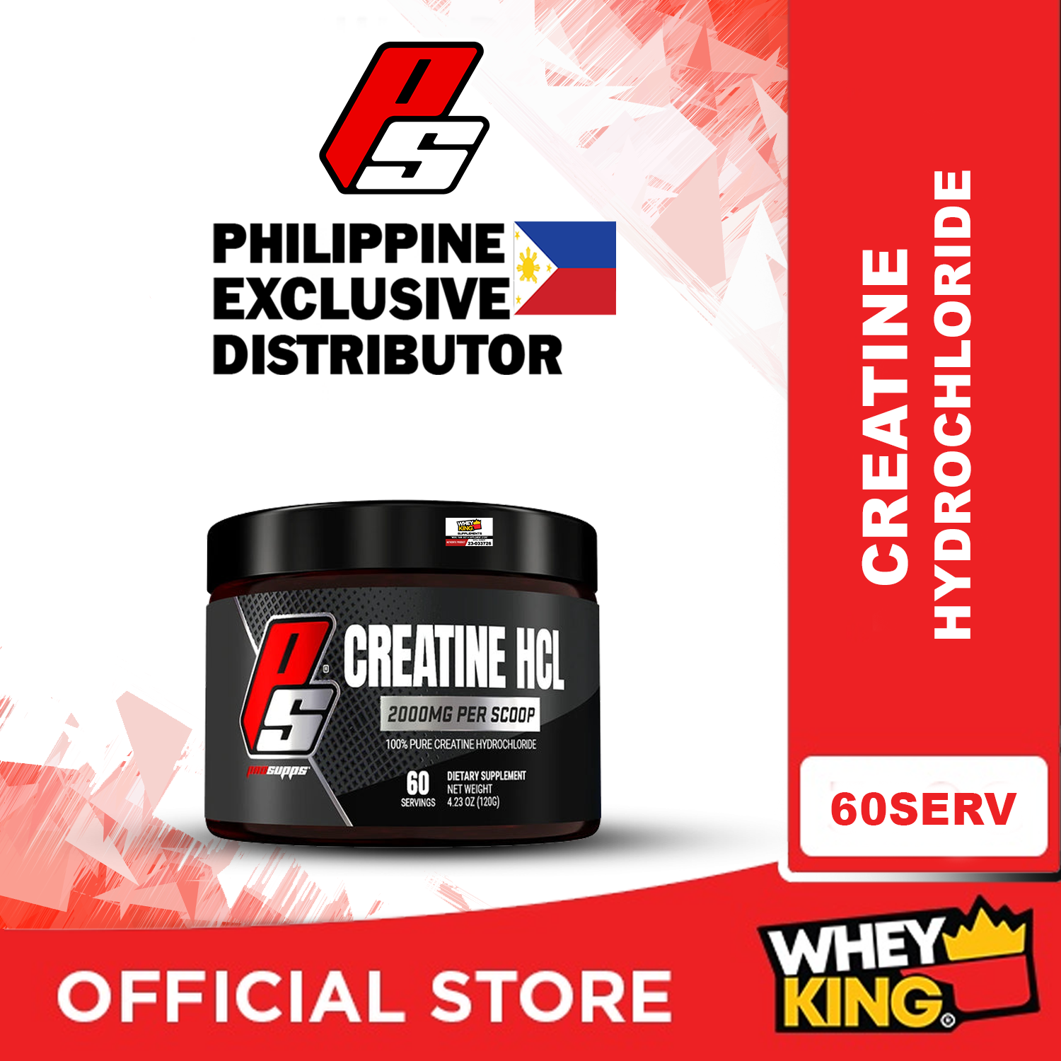 ProSupps Creatine HCL 2000mg - 60 Servings