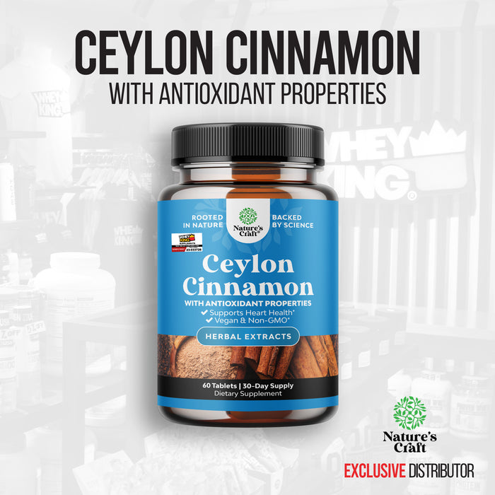 BUY1 GET1 = Natures Craft Ceylon Cinnamon - 60 Tablets Exp 03/31/2025