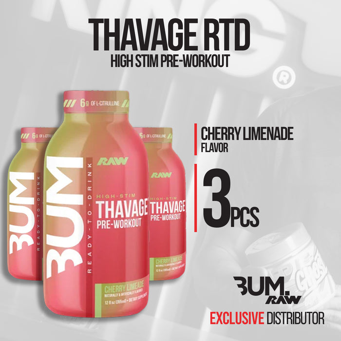 Raw Nutrition CBUM Thavage Pre Workout Ready To Drink (3pcs)