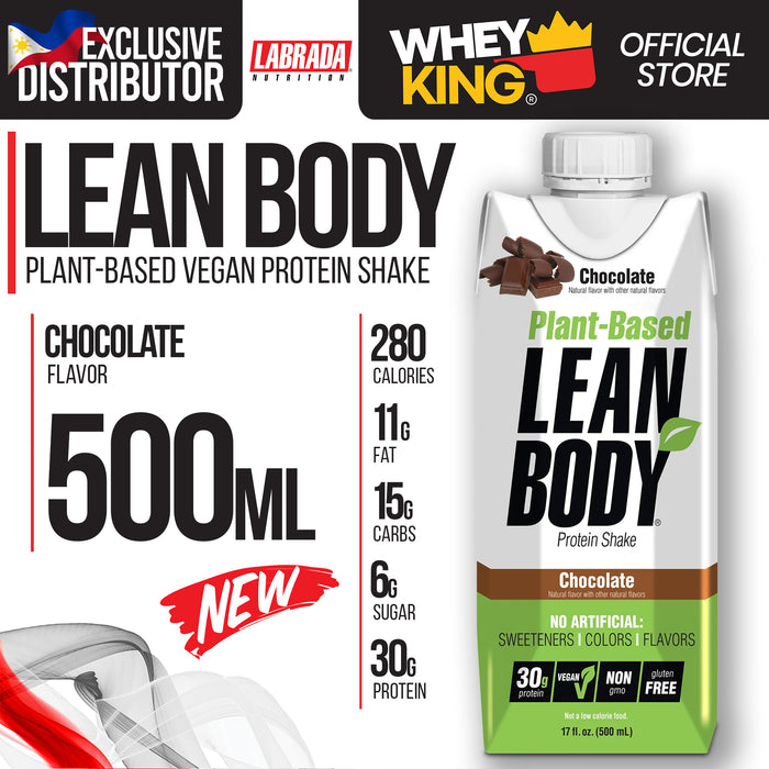 Labrada Nutrition Lean Body ready-to-Drink Plant Based Vegan Protein Shake