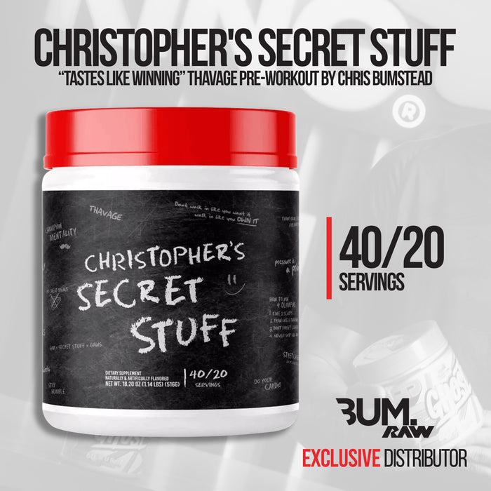 RAW Nutrition | CBUM - Christopher's Secret Stuff Pre-Workout