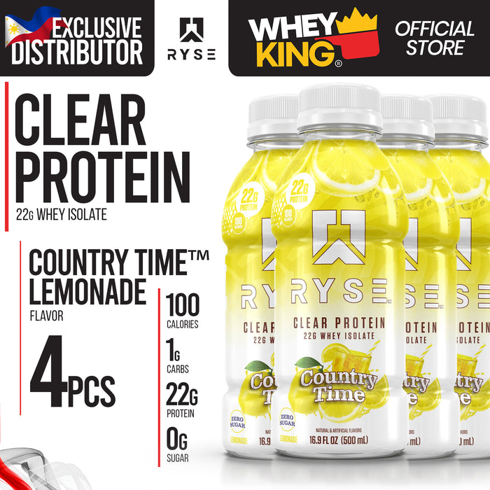 Ryse Clear Protein Whey Isolate RTD - 4pcs