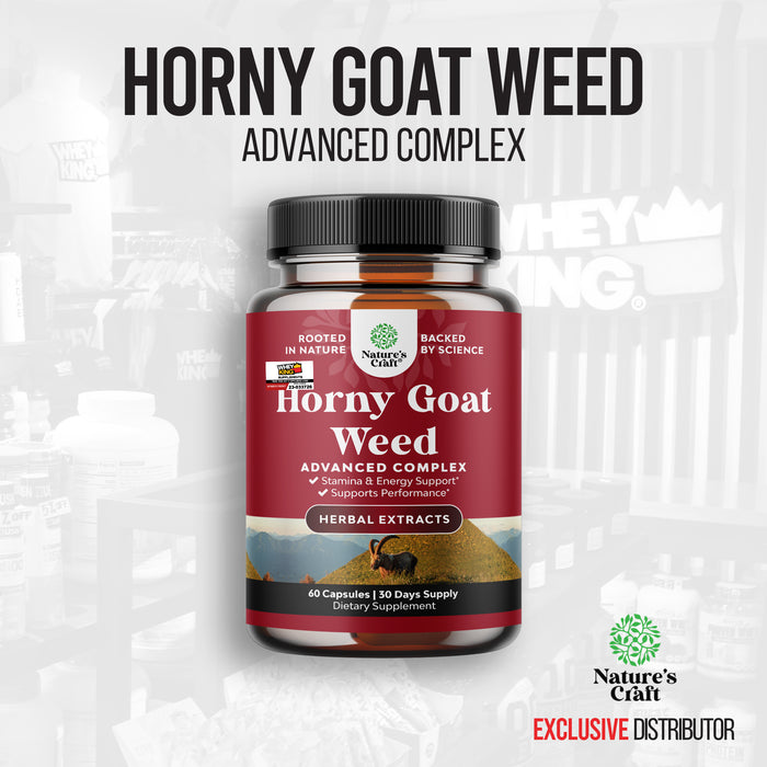 Natures Craft Horny Goat Weed - 60 Capsules EXP 02/28/2025