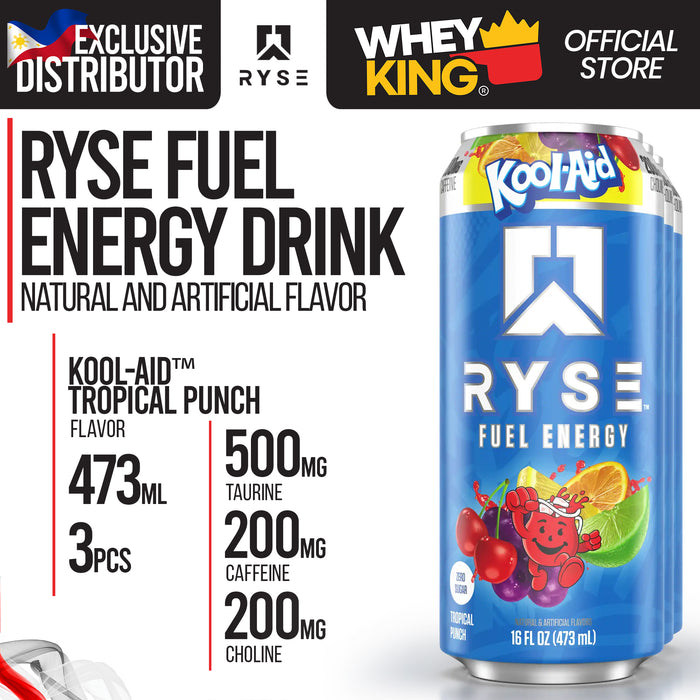 RYSE Fuel Energy Drink RTD - Pre-Workout - 3pcs