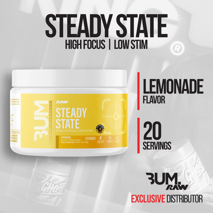 Raw Cbum Steady State Low Stim Pre-workout