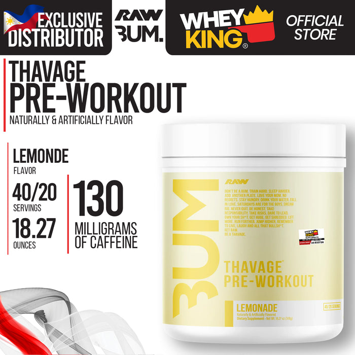 RAW Nutrition | CBUM - Thavage Pre-Workout