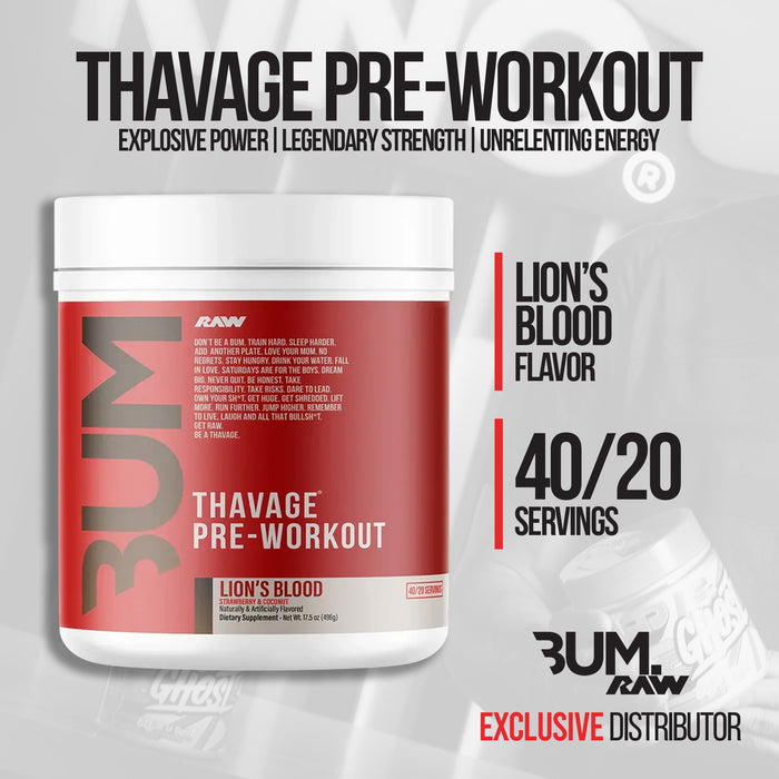 RAW Nutrition | CBUM - Thavage Pre-Workout