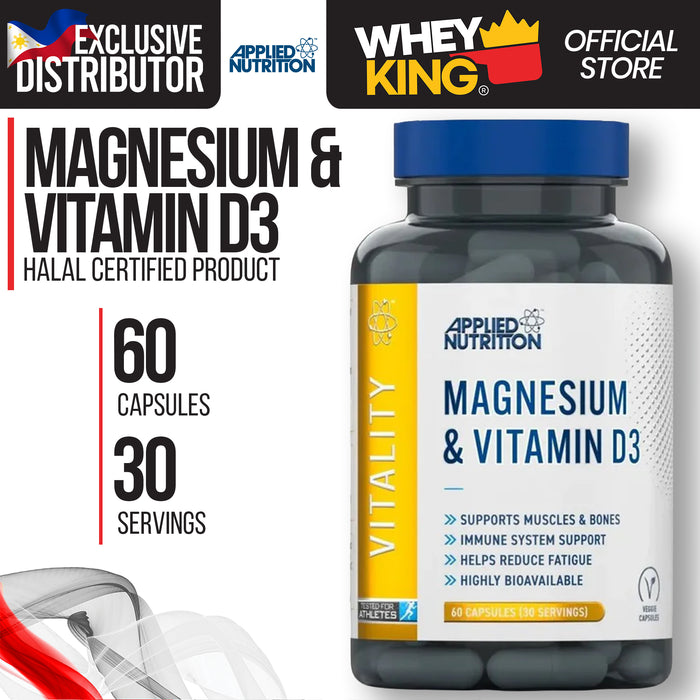 Applied Nutrition Magnesium & Vitamin D3 Capsules