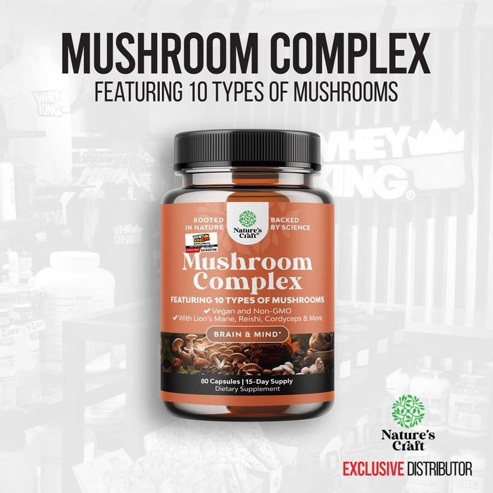 Natures Craft Mushroom Complex - 60 Capsules