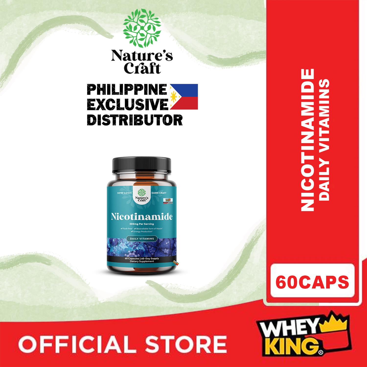 Clearance Natures Craft Nicotinamide - 60 Capsules Exp. May 2024