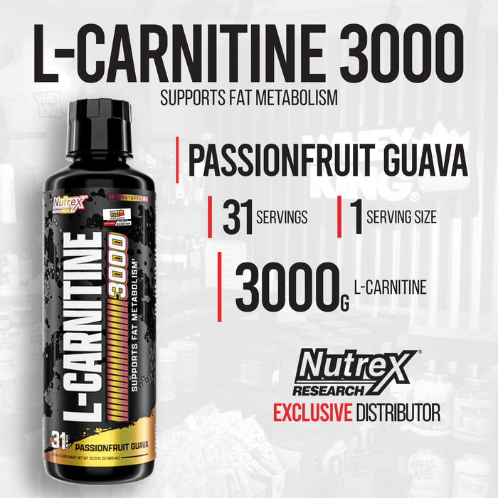Nutrex L-Carnitine 3000 Supports Fat Metabolism