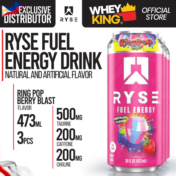 RYSE Fuel Energy Drink RTD - Pre-Workout - 3pcs