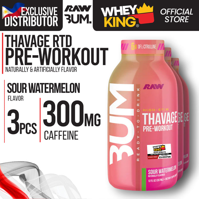Raw Nutrition CBUM Thavage Pre Workout Ready To Drink - 3pcs