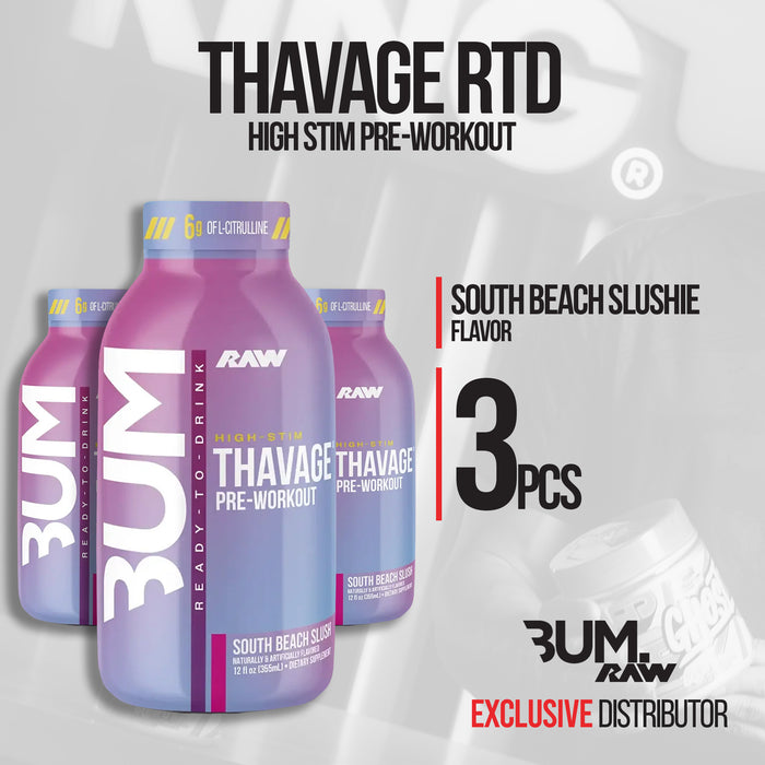 Raw Nutrition CBUM Thavage Pre Workout Ready To Drink (3pcs)