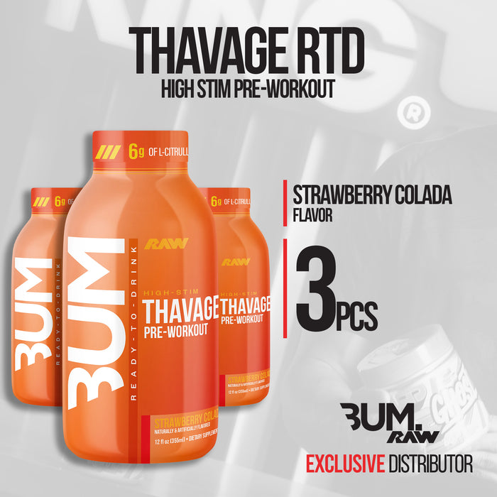 Raw Nutrition CBUM Thavage Pre Workout Ready To Drink (3pcs)