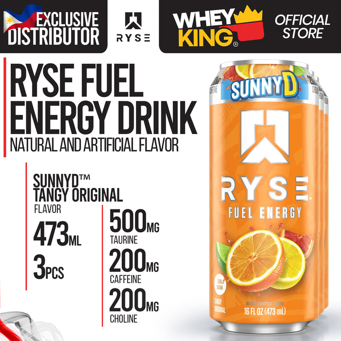 RYSE Fuel Energy Drink RTD - Pre-Workout - 3pcs