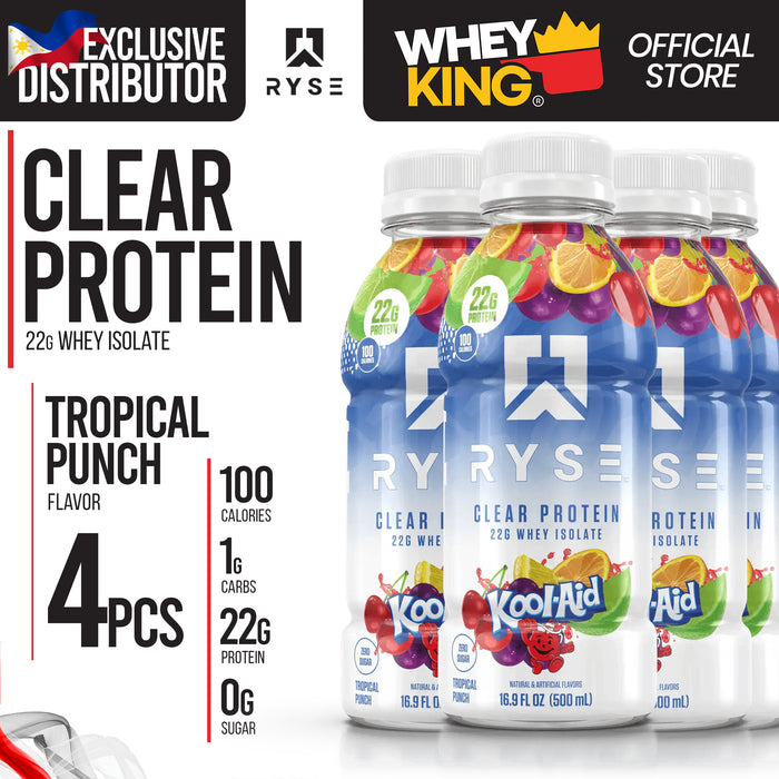 Ryse Clear Protein Whey Isolate RTD - 4pcs