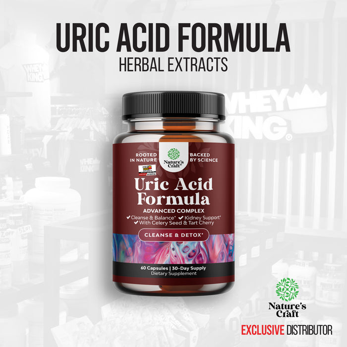 Natures Craft Uric Acid Formula - 60 Capsules EXP 03/31/2025